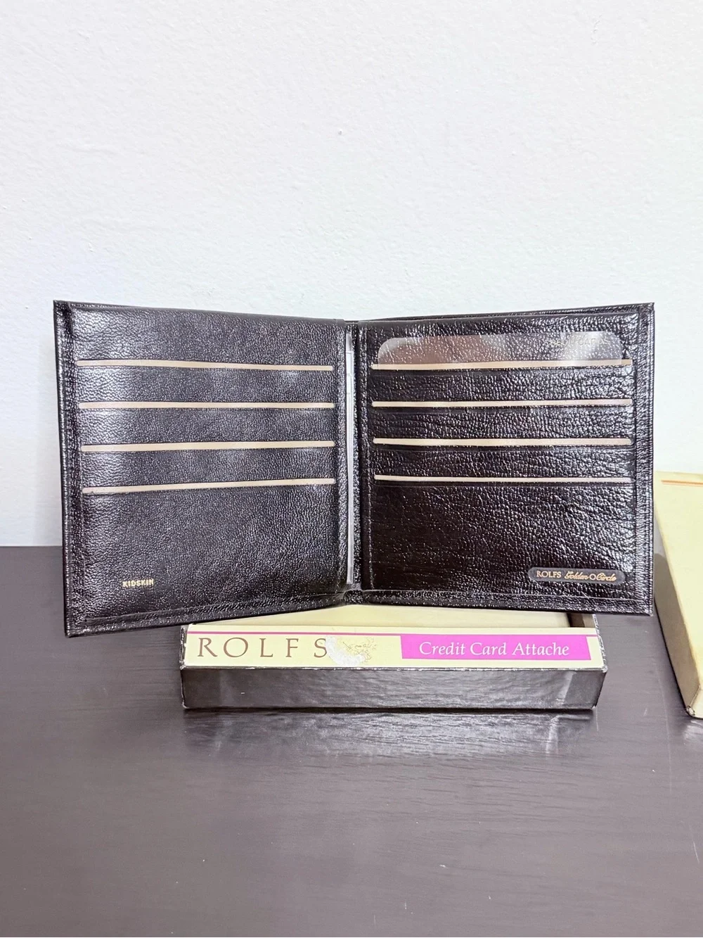 ROLFS Black Leather Wallet  NWT